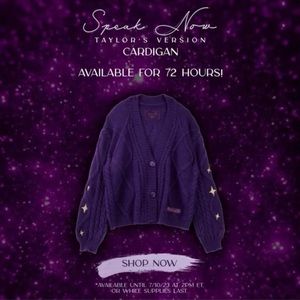 Speak Now TV Cardigan Size XS/S